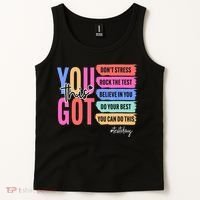 You Got This Don'T Stress Rock The Test Test Day Student Tank Top thumb 2