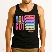 You Got This Don'T Stress Rock The Test Test Day Student Tank Top thumb 3