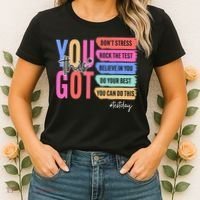 You Got This Don'T Stress Rock The Test Test Day Student Women's T-Shirt thumb 2