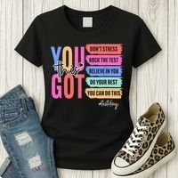 You Got This Don'T Stress Rock The Test Test Day Student Women's T-Shirt thumb 3