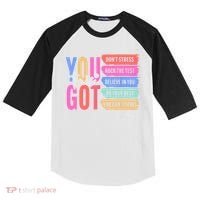 You Got This Don'T Stress Rock The Test Test Day Student Kids Colorblock Raglan Jersey thumb 0
