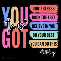 You Got This Don'T Stress Rock The Test Test Day Student Kids Colorblock Raglan Jersey thumb 2