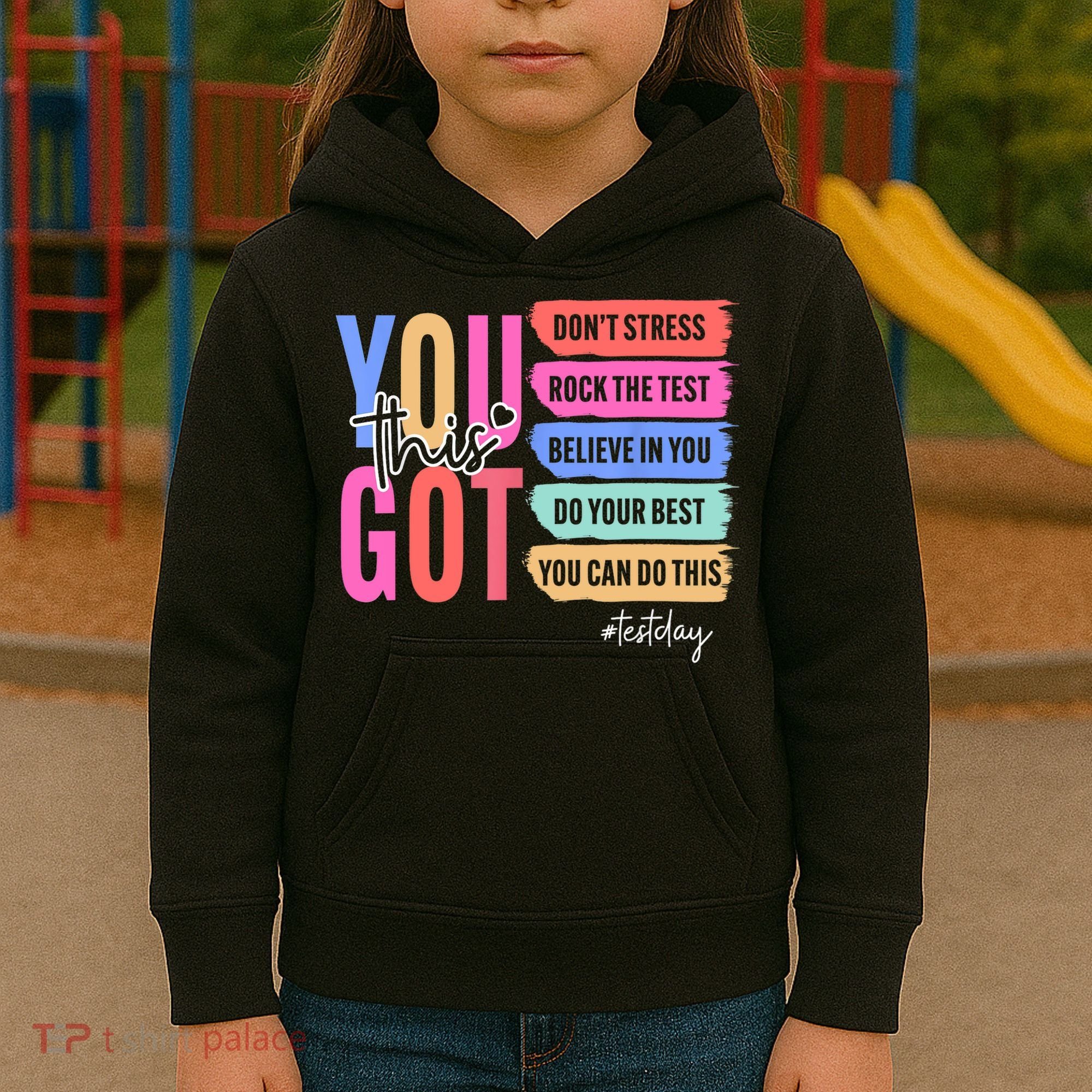 You Got This Don'T Stress Rock The Test Test Day Student Kids Hoodie