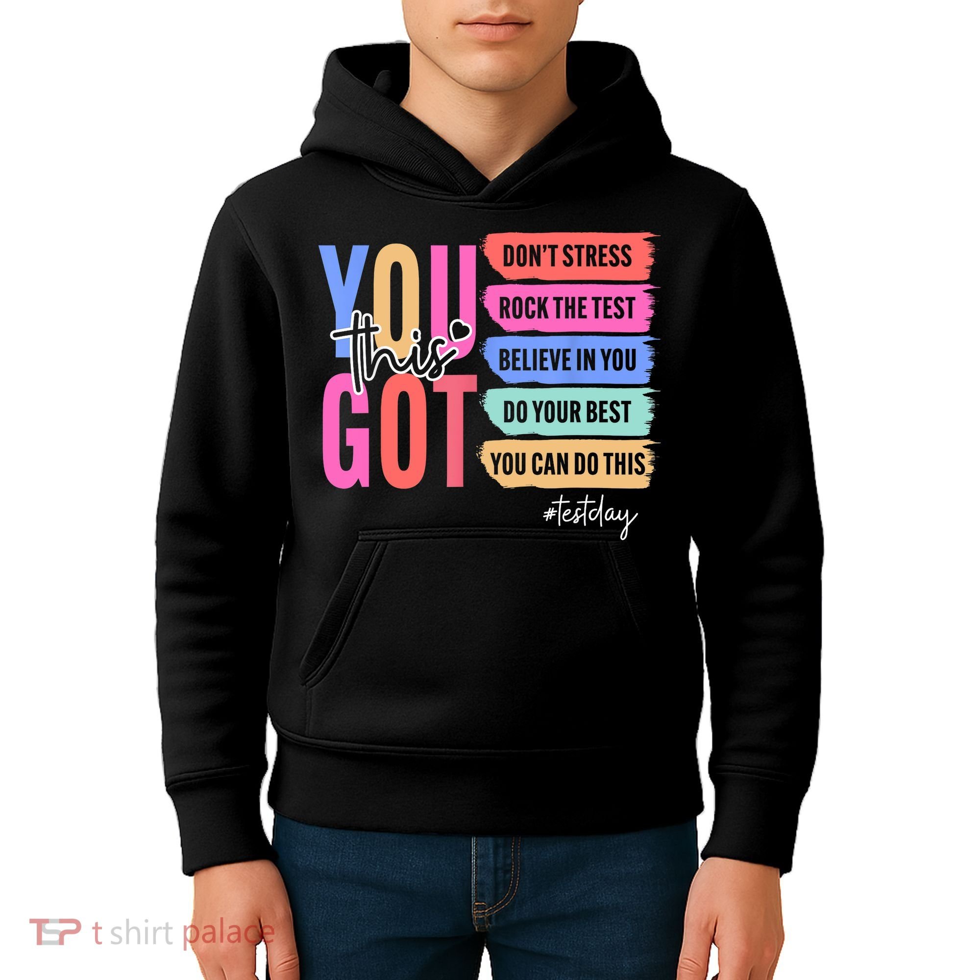 You Got This Don'T Stress Rock The Test Test Day Student Kids Hoodie