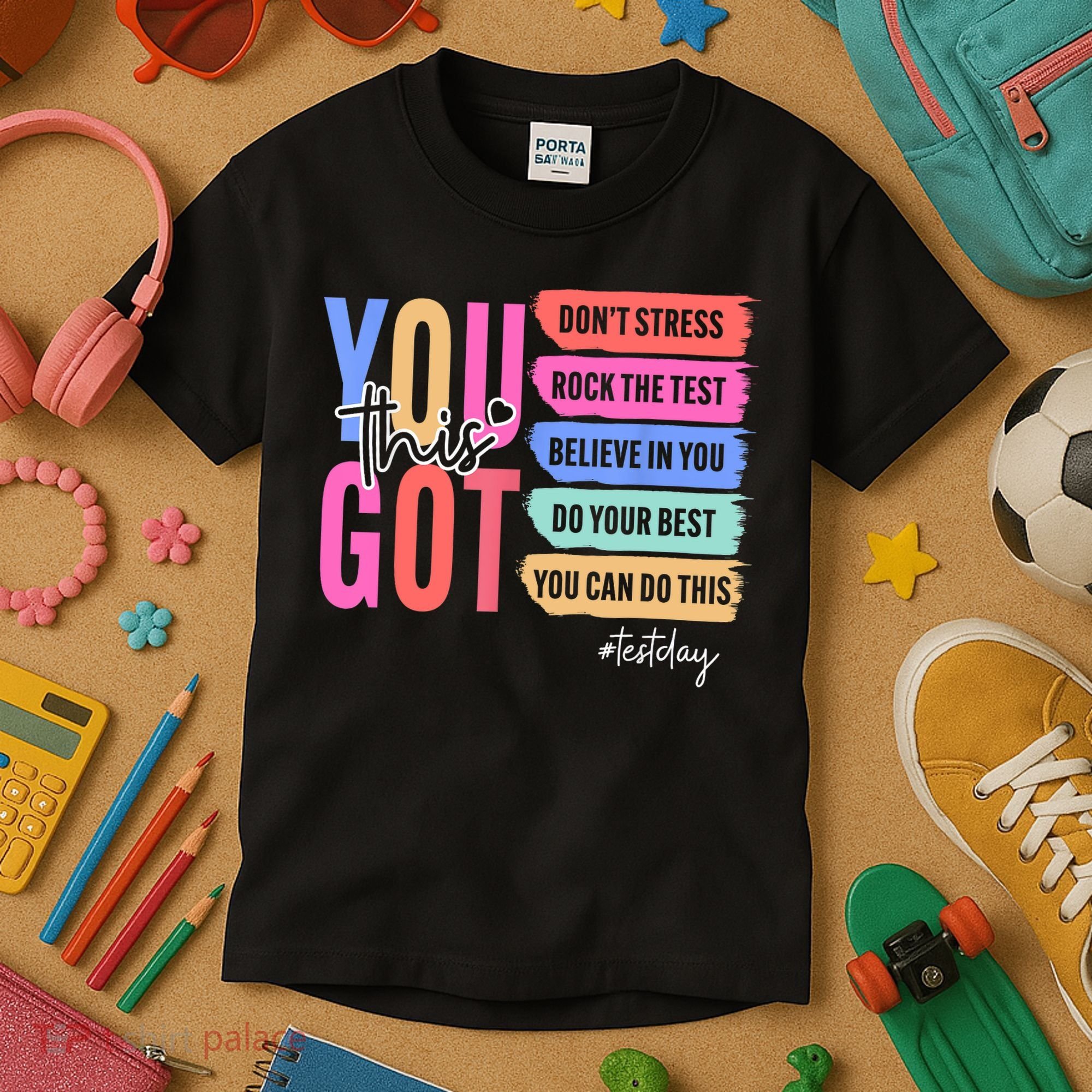 You Got This Don'T Stress Rock The Test Test Day Student Kids T-Shirt
