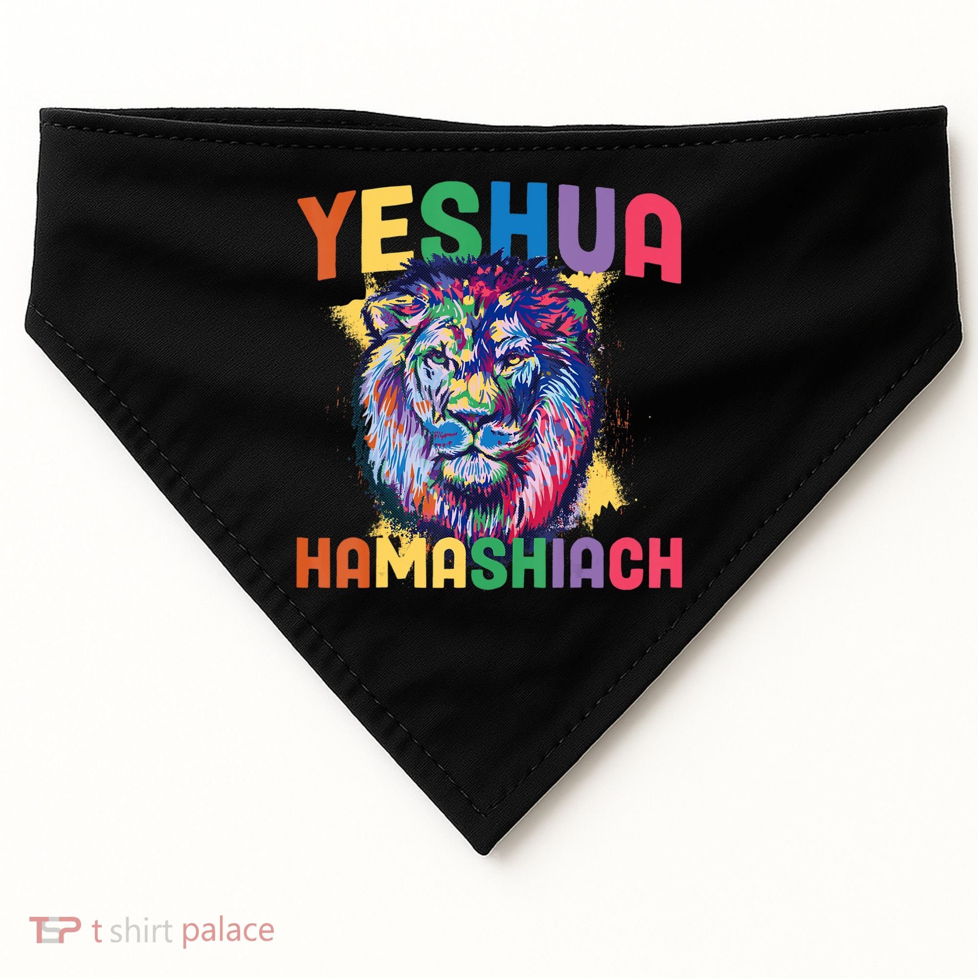 Yeshua Hamashiach Hebrew Jesus Christian Bible Yeshua USA-Made Doggie Bandana