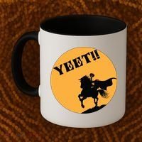 YEET!! Headless Horseman Funny Halloween Coffee Mug thumb 2
