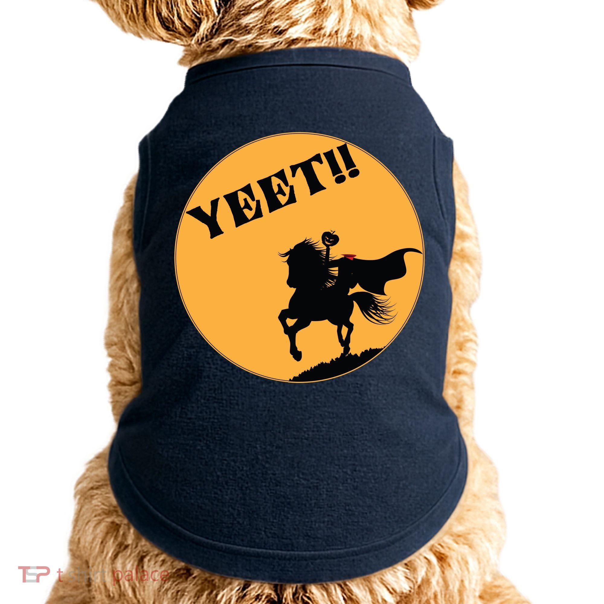 YEET!! Headless Horseman Funny Halloween Doggie Tank