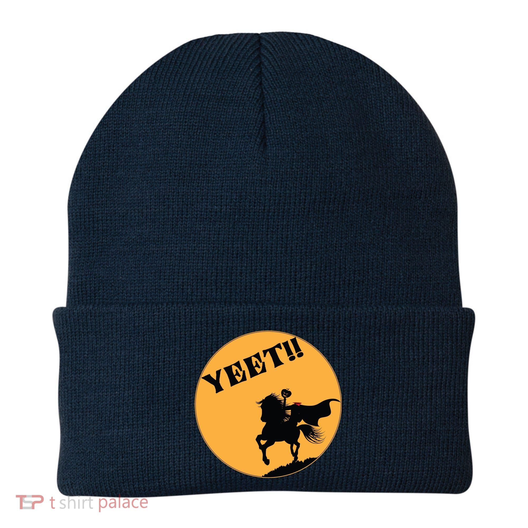 YEET!! Headless Horseman Funny Halloween Beanie