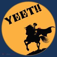 YEET!! Headless Horseman Funny Halloween Coaster thumb 2