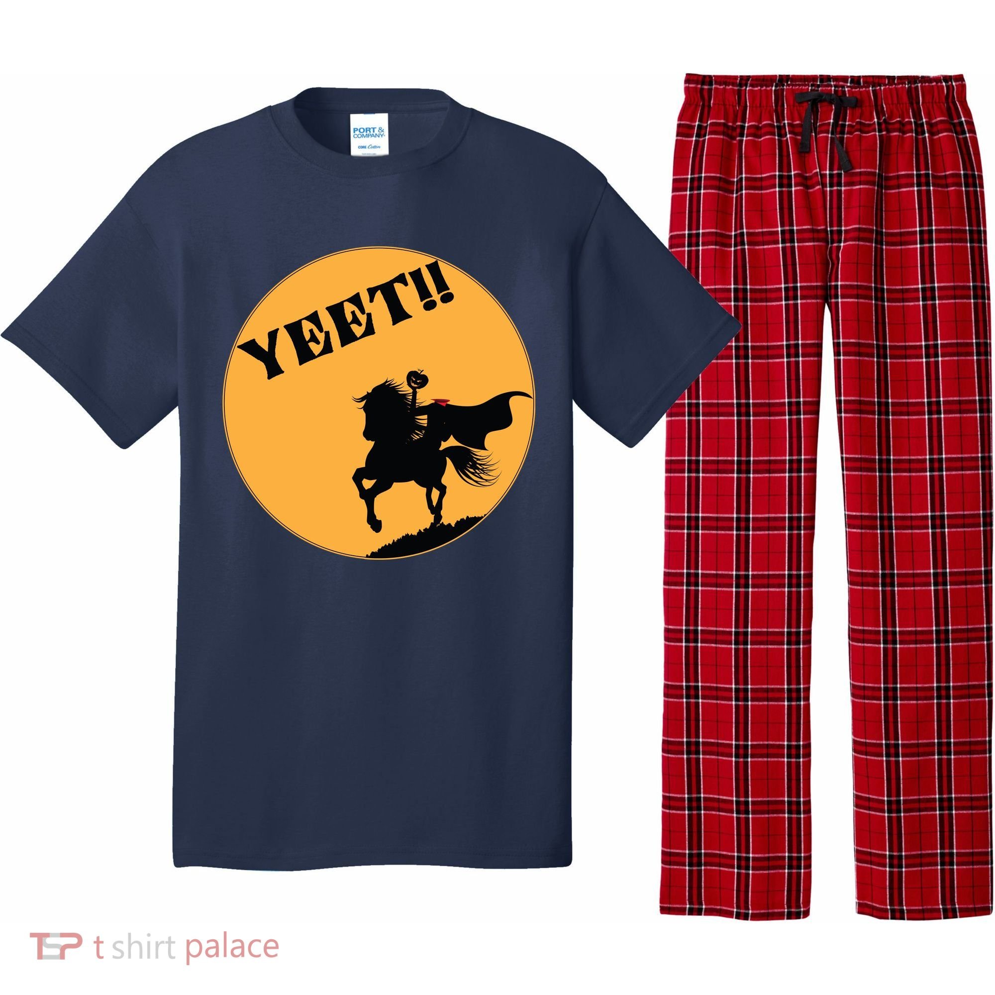 YEET!! Headless Horseman Funny Halloween Pajama Set