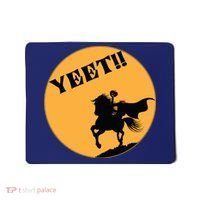 YEET!! Headless Horseman Funny Halloween Mousepad thumb 0