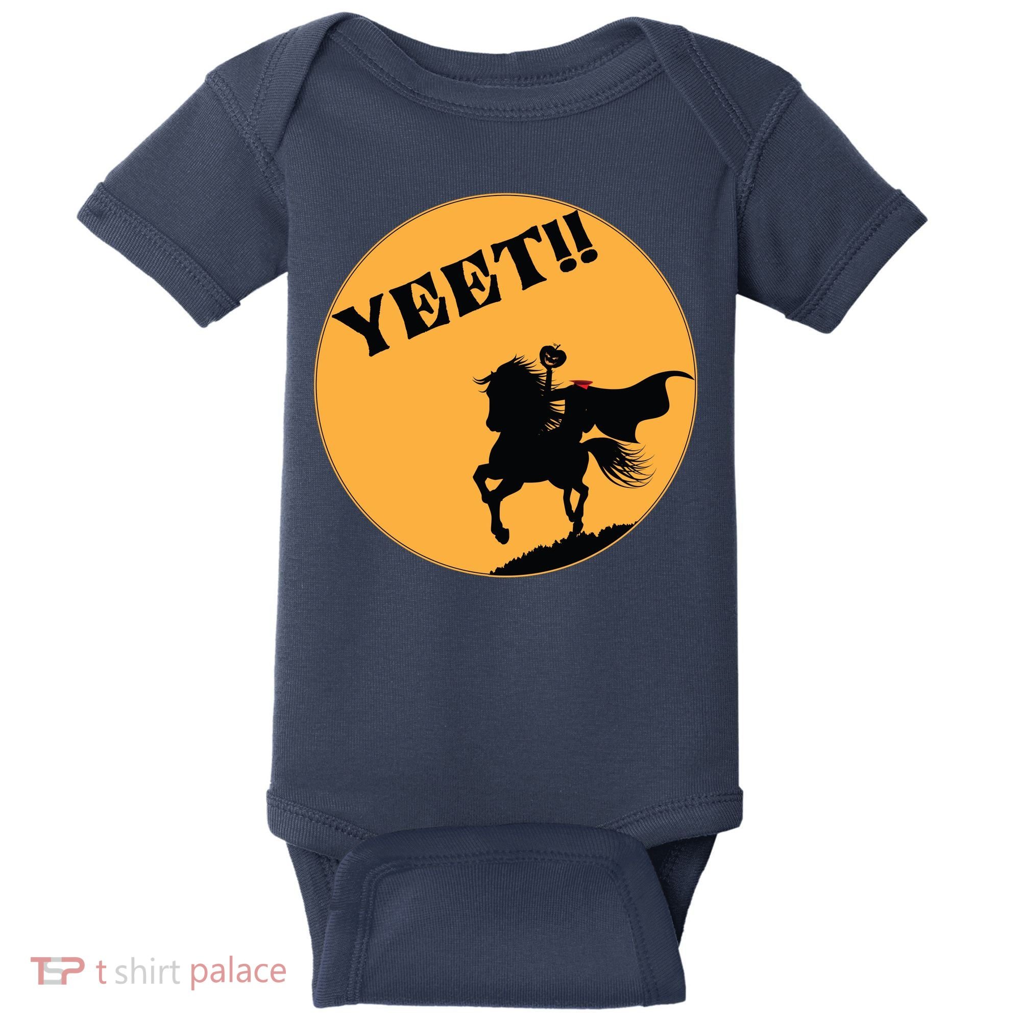 YEET!! Headless Horseman Funny Halloween Baby Bodysuit