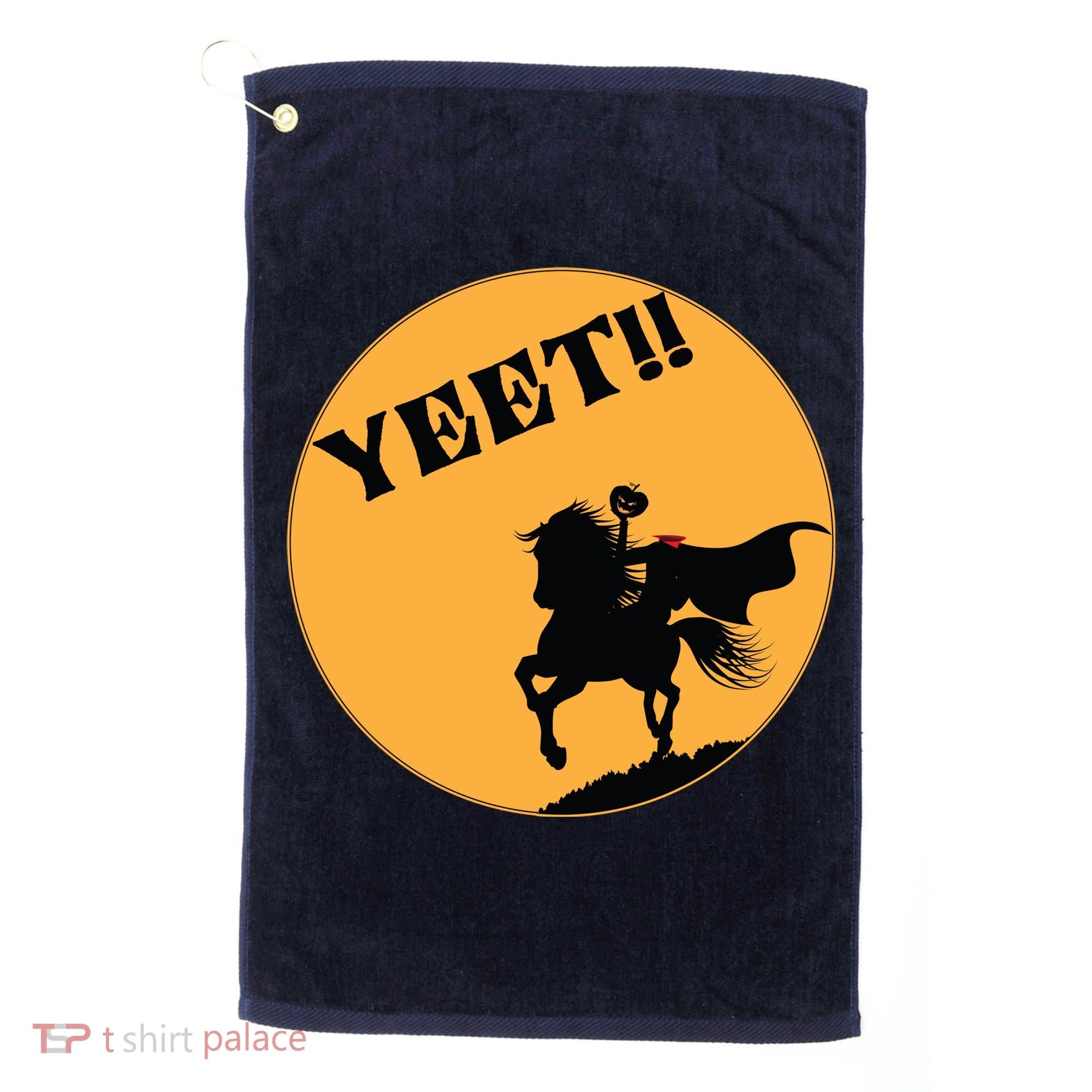YEET!! Headless Horseman Funny Halloween Golf Towel