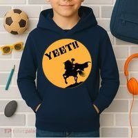 YEET!! Headless Horseman Funny Halloween Kids Hoodie thumb 2