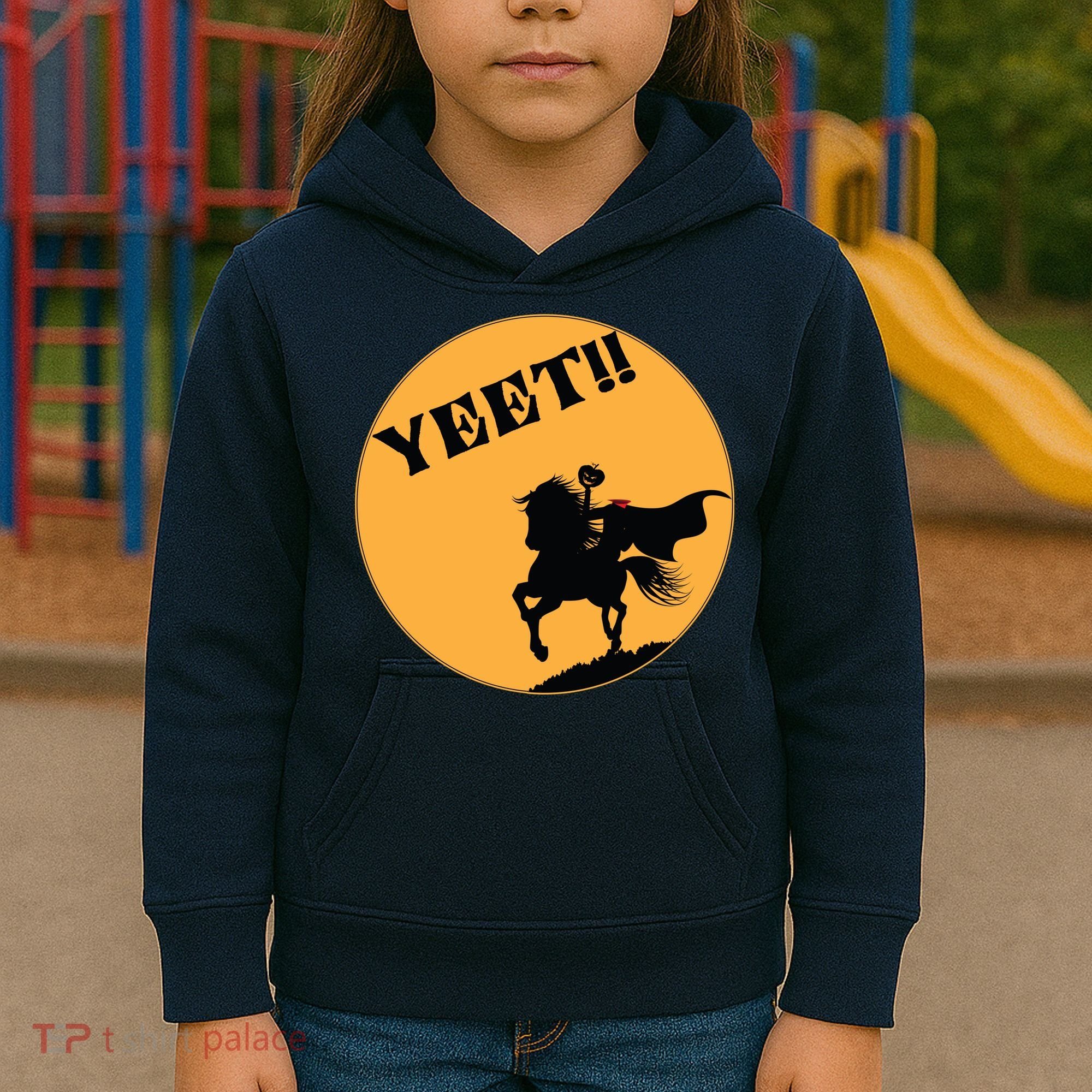 YEET!! Headless Horseman Funny Halloween Kids Hoodie
