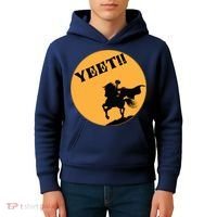 YEET!! Headless Horseman Funny Halloween Kids Hoodie thumb 4