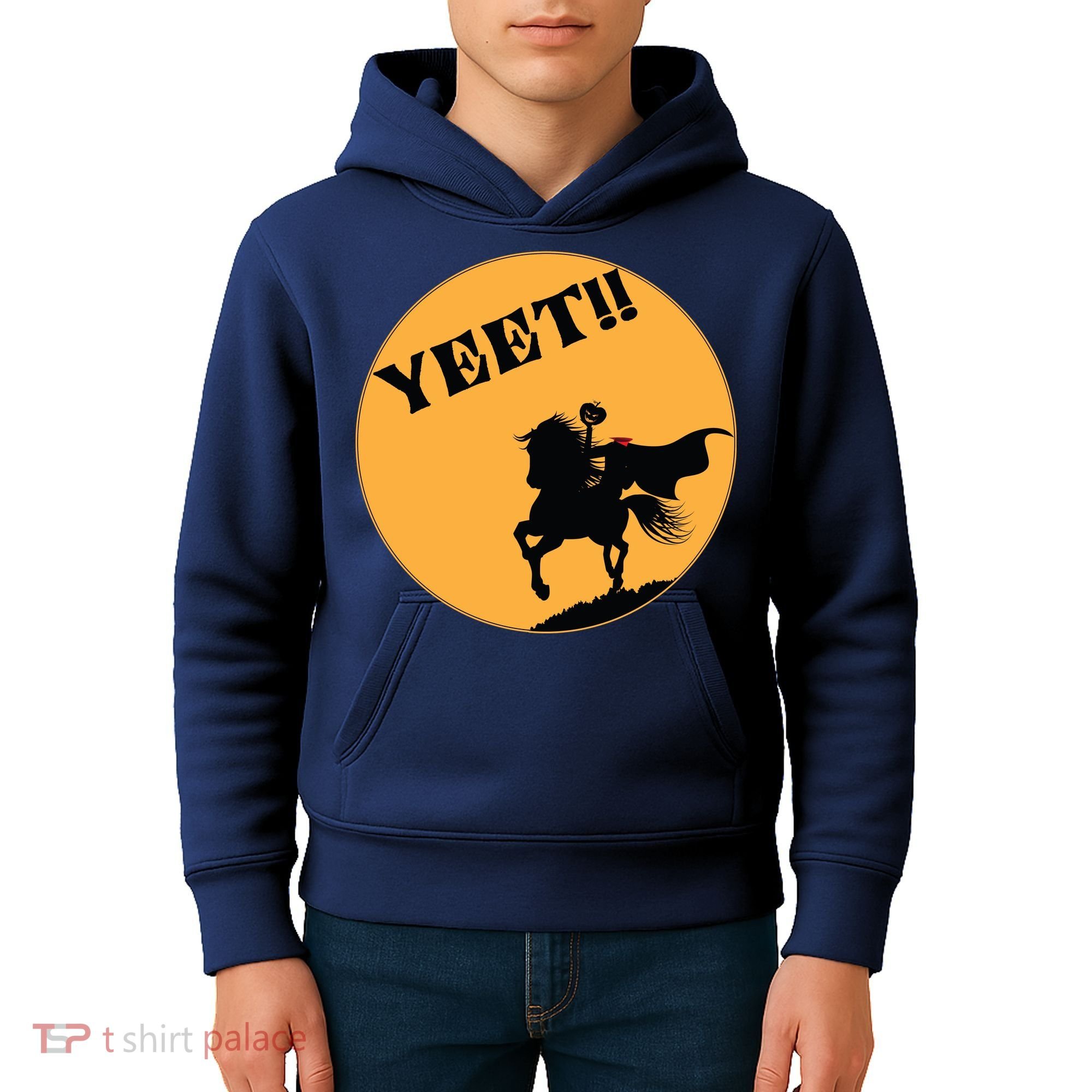 YEET!! Headless Horseman Funny Halloween Kids Hoodie