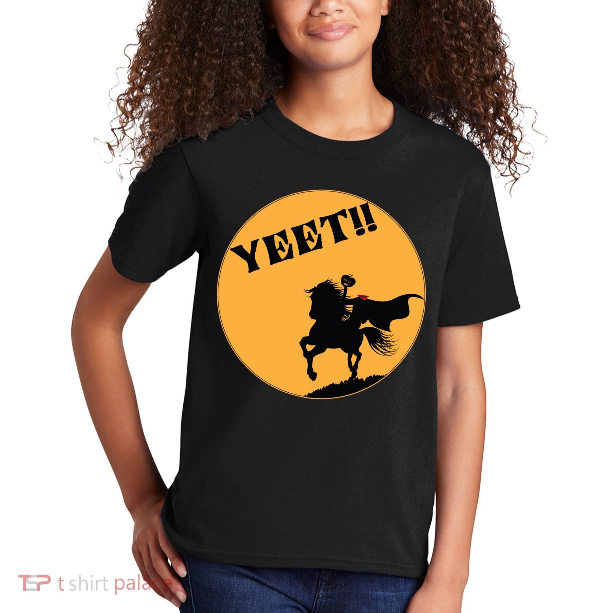 YEET!! Headless Horseman Funny Halloween Kids T-Shirt