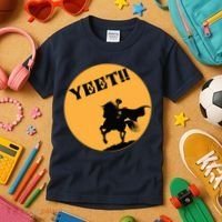 YEET!! Headless Horseman Funny Halloween Kids T-Shirt thumb 3