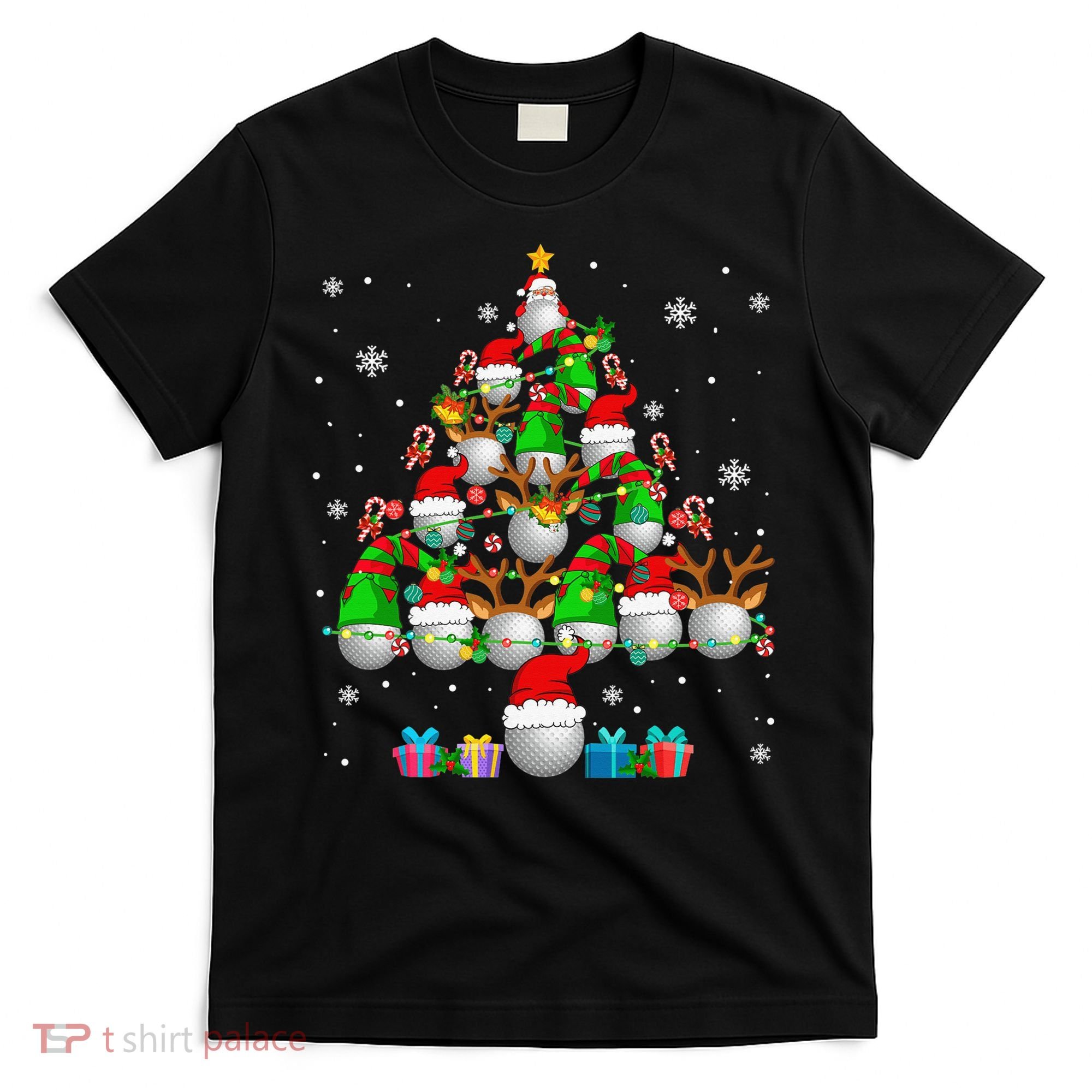 Your Hole Is My Goal Santa Playing Ugly Golf Christmas T-Shirt