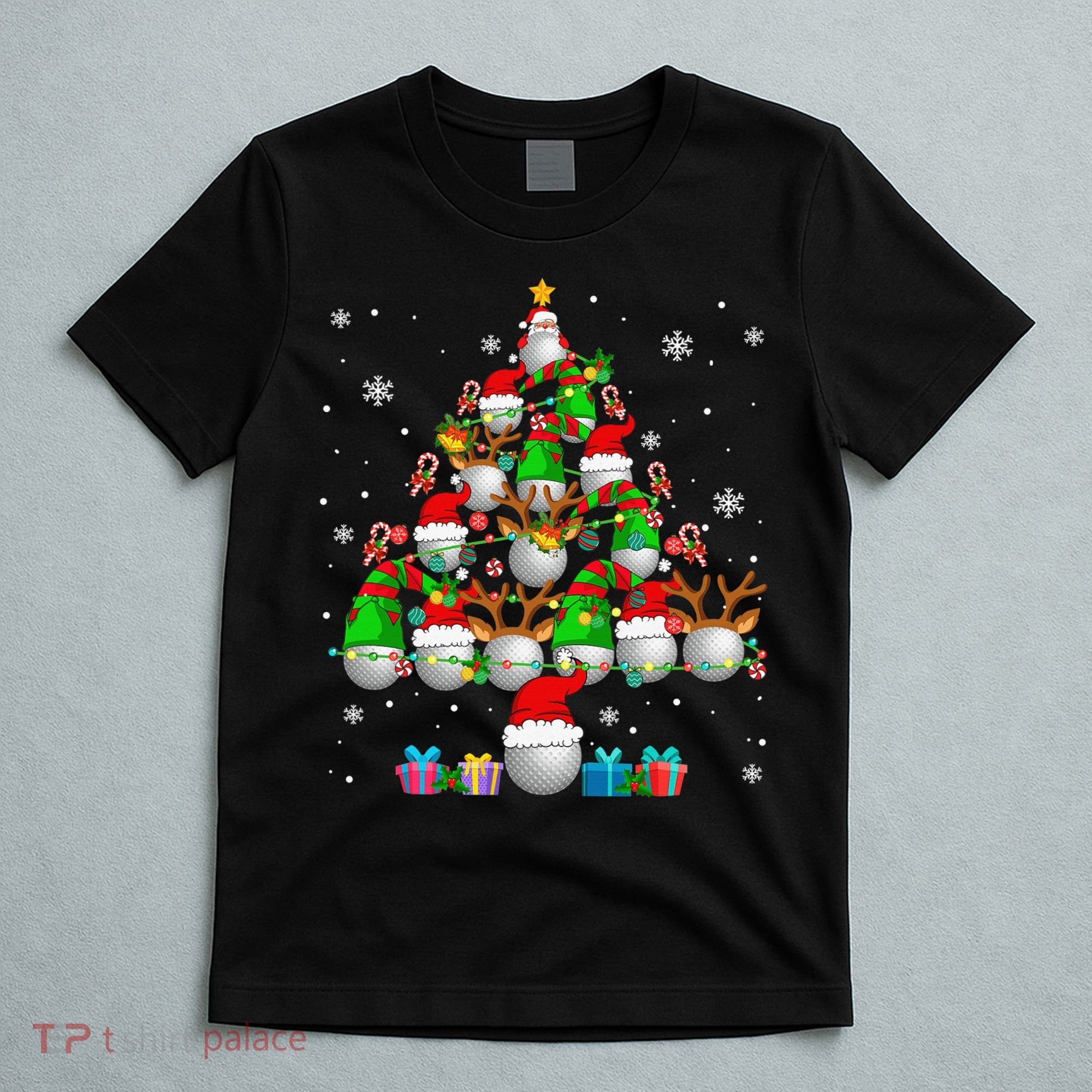 Your Hole Is My Goal Santa Playing Ugly Golf Christmas T-Shirt