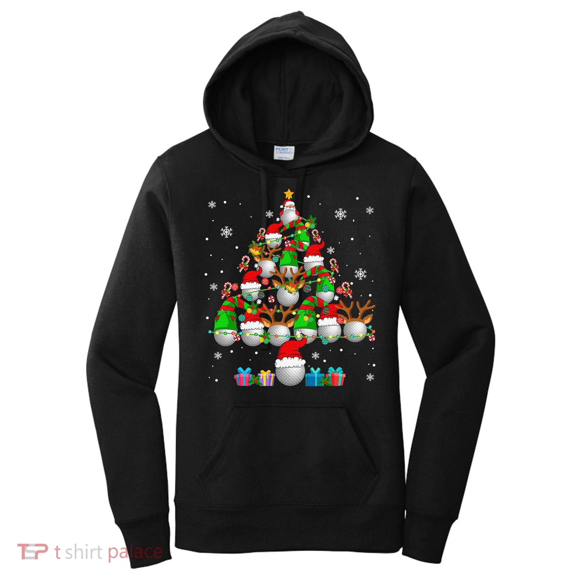 Your Hole Is My Goal Santa Playing Ugly Golf Christmas Women's Hoodie