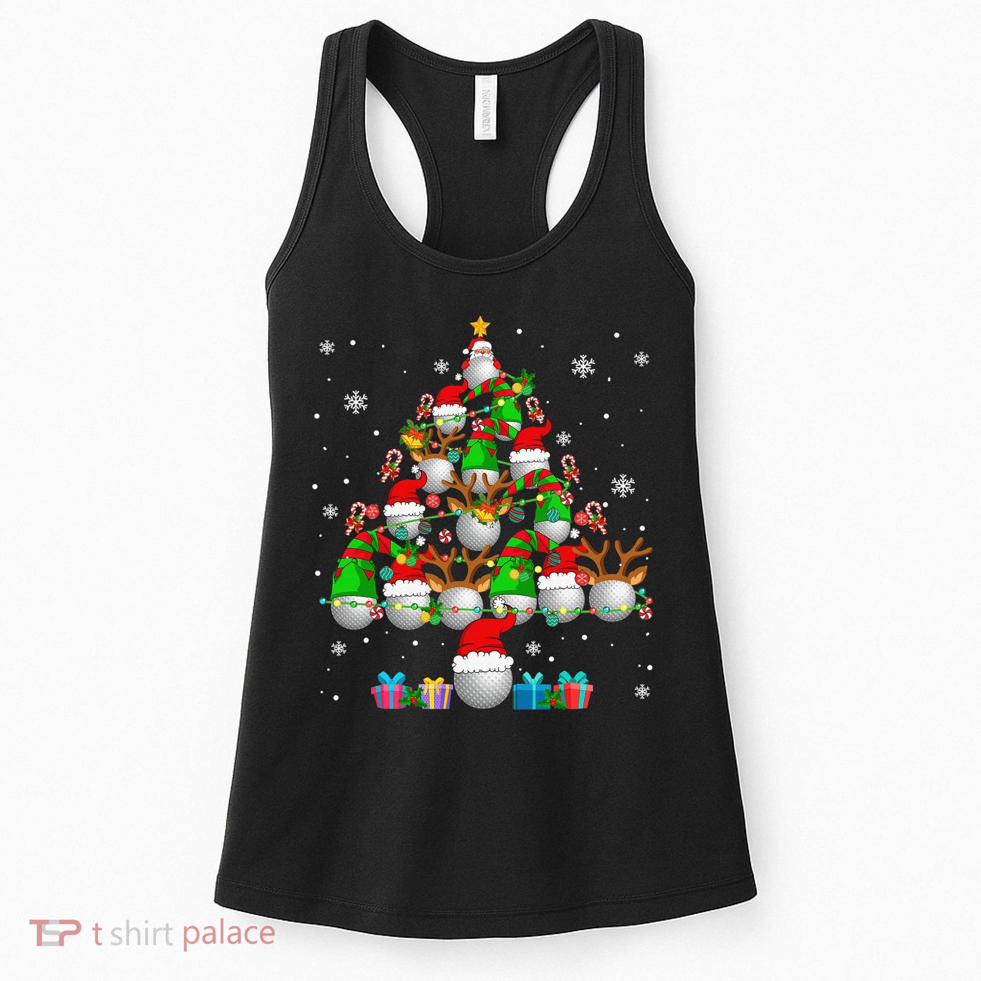 Your Hole Is My Goal Santa Playing Ugly Golf Christmas Women's Tank Top