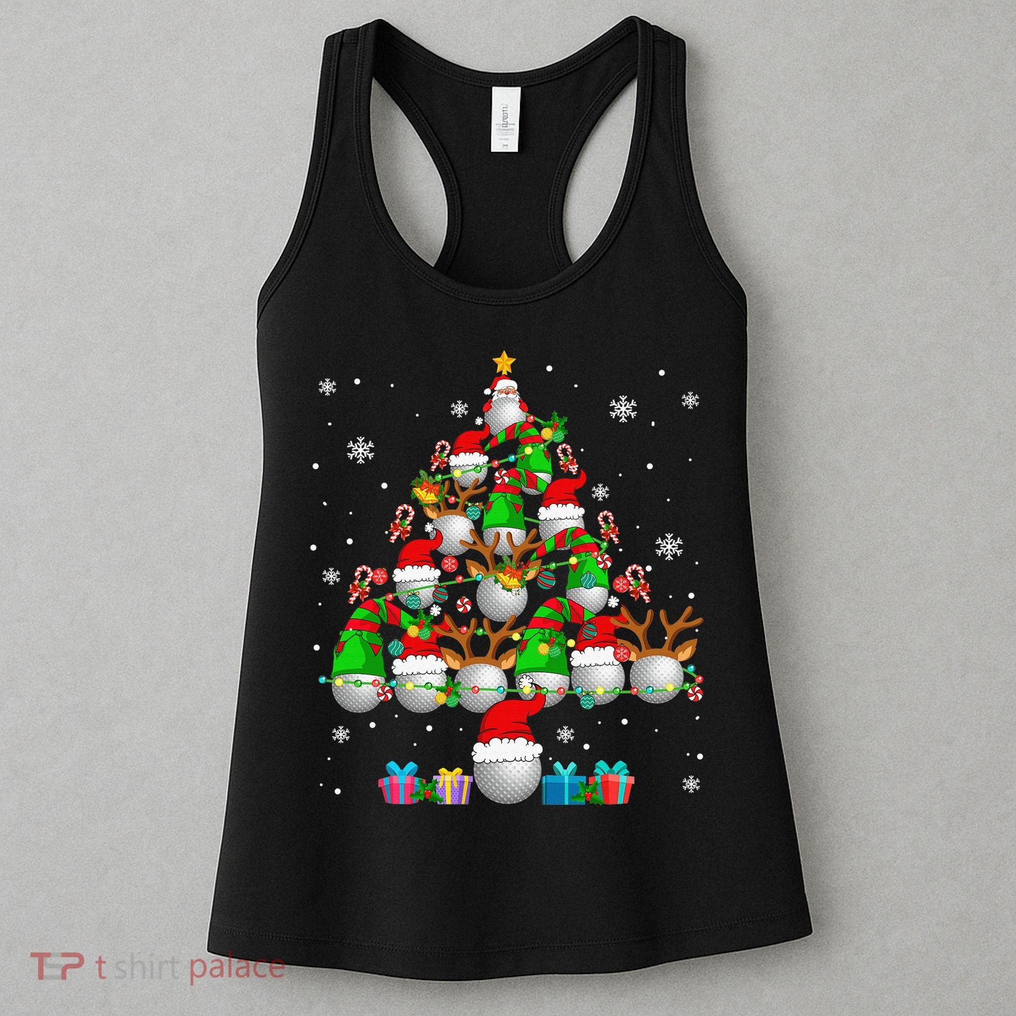 Your Hole Is My Goal Santa Playing Ugly Golf Christmas Women's Tank Top