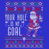 Your Hole Is My Goal Santa Playing Golf Ugly Christmas Gift Women's Tank Top thumb 5