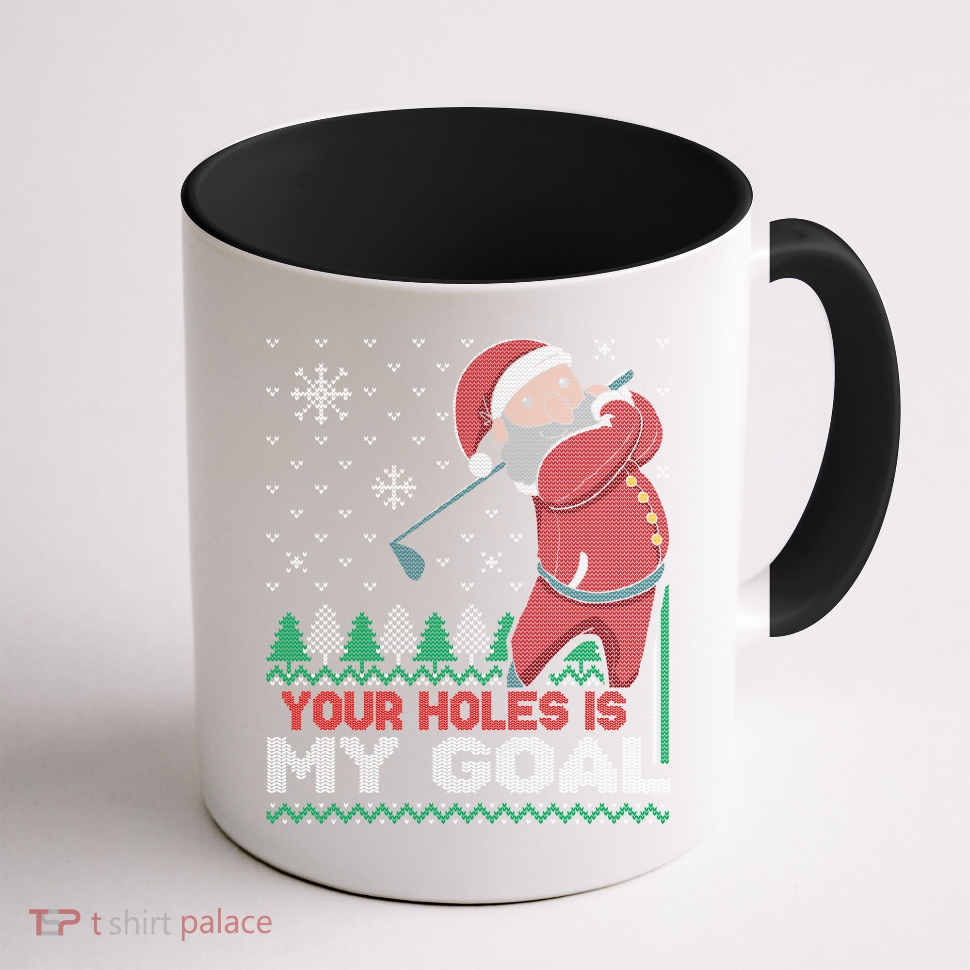 Your Hole Is My Goal Santa Claus Golf Coffee Mug