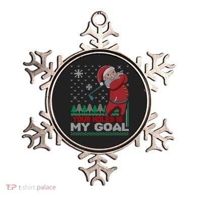 Your Hole Is My Goal Santa Claus Golf Ornament