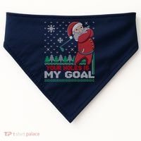 Your Hole Is My Goal Santa Claus Golf USA-Made Doggie Bandana thumb 0