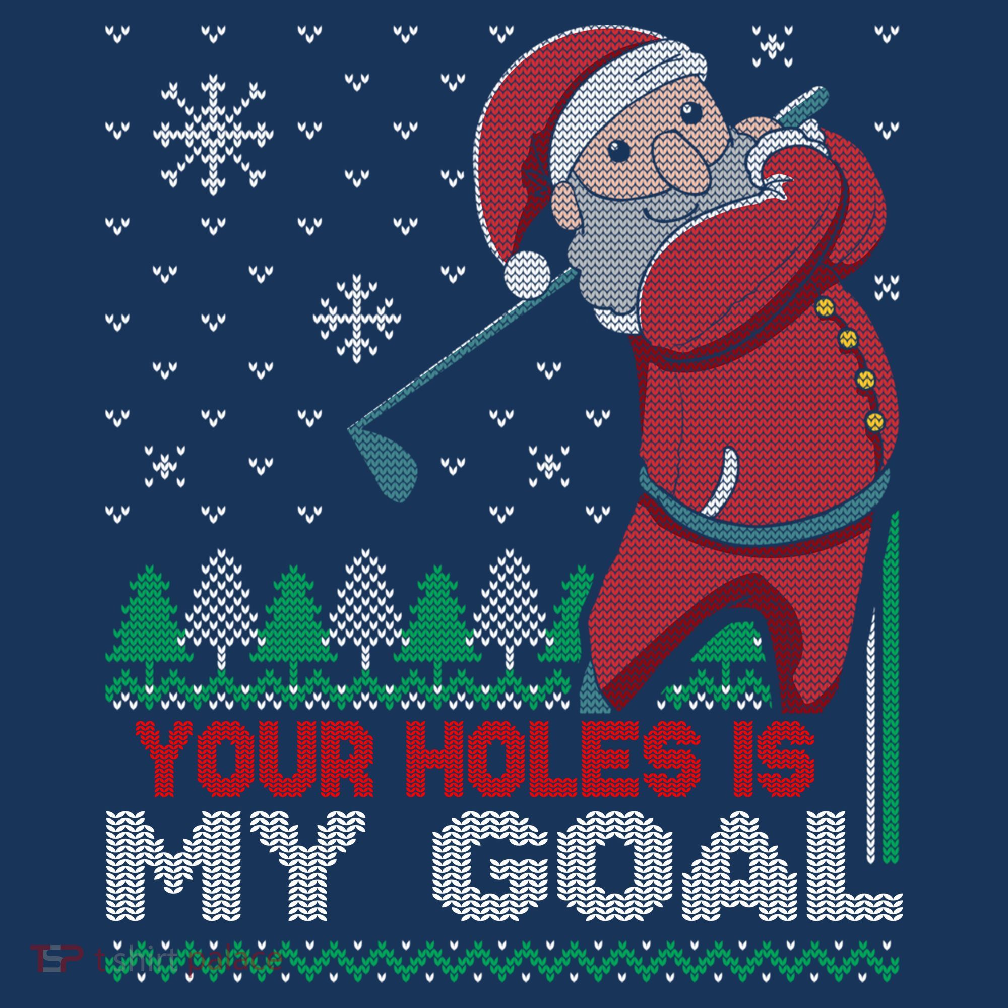 Your Hole Is My Goal Santa Claus Golf Long Sleeve Shirt