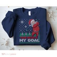 Your Hole Is My Goal Santa Claus Golf Sweatshirt thumb 2