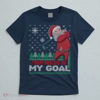 Your Hole Is My Goal Santa Claus Golf T-Shirt thumb 5