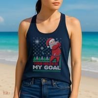 Your Hole Is My Goal Santa Claus Golf Women's Tank Top thumb 2