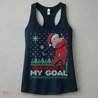 Your Hole Is My Goal Santa Claus Golf Women's Tank Top thumb 3