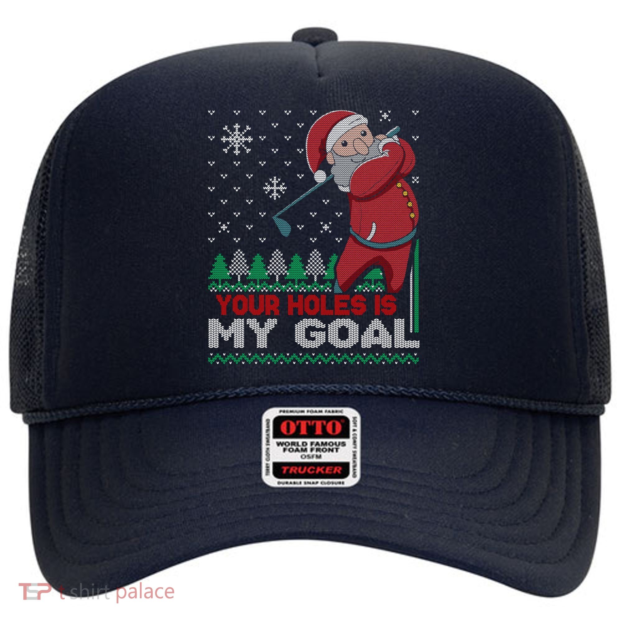 Your Hole Is My Goal Santa Claus Golf Hat