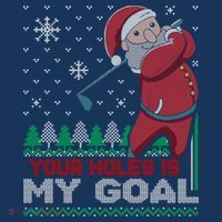 Your Hole Is My Goal Santa Claus Golf Toddler Hoodie thumb 2