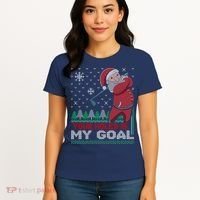 Your Hole Is My Goal Santa Claus Golf Women's T-Shirt thumb 4