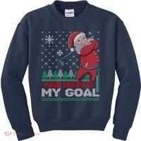 Your Hole Is My Goal Santa Claus Golf Kids Sweatshirt thumb 0
