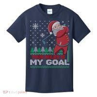 Your Hole Is My Goal Santa Claus Golf Kids T-Shirt thumb 0