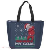 Your Hole Is My Goal Santa Claus Golf Tote Bag thumb 0