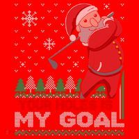 Your Hole Is My Goal Santa Claus Golf Santa Hat thumb 1