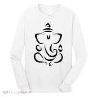 Yoga Hindu Indian Meditation Deepavali Diwali Rangoli Ganesh Long Sleeve Shirt thumb 0