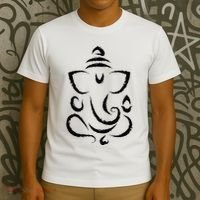 Yoga Hindu Indian Meditation Deepavali Diwali Rangoli Ganesh T-Shirt thumb 3