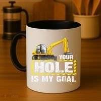 Your Hole Is My Goal Construction Equipt Excavating Gift Coffee Mug thumb 4