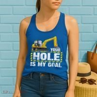 Your Hole Is My Goal Construction Equipt Excavating Gift Women's Tank Top thumb 2