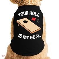 Your Hole Is My Goal Cornhole Team Bean Bag Lover Gift Doggie Tank thumb 0